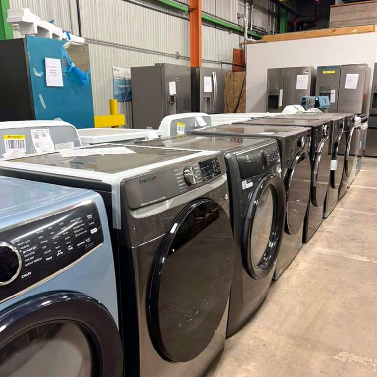 Samsung front-load dryers available at Warehouse Wonders, Moorhead MN